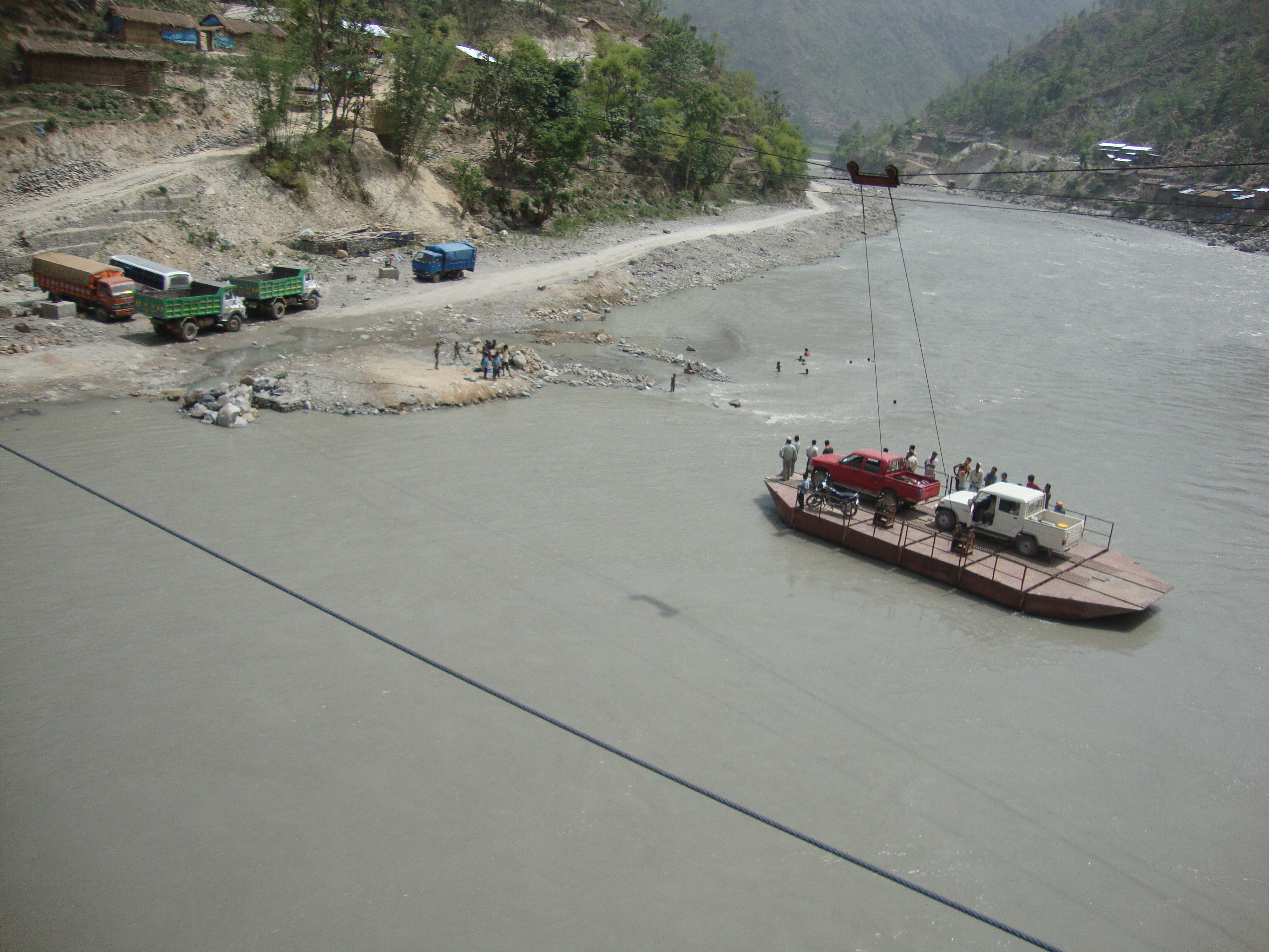 Ferry at jayaramghat over Dudhkoshi River